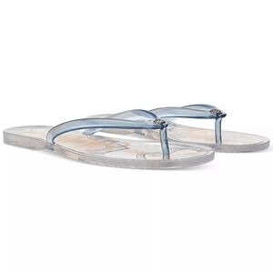Sam Edelman Women Dean Flip Flop Thong Sandals Size US 7M Clear / Blue Jelly
